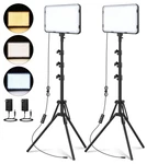 Pack Led Video Light, Photography Lighting Kit With 62.99'' Tripod Stand, D.... Fixed Price $109.68.