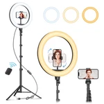 12" Selfie Ring Light With 63" Tripod Stand, Dimmable Led White/warm. Fixed Price $58.99.