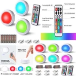 Everbrite Tap Push Led Lights Wireless W/12 Rgb Color 3PK/6PK. Fixed Price $36.99.