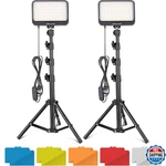 Ubeesize Led Video Light Kit, 2PCS Dimmable Continuous Portable Photography. Fixed Price $44.84.