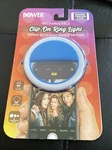Bower Clip Ring Light (new) For Phone, Laptop, Tablet Blue. Fixed Price $10.99.