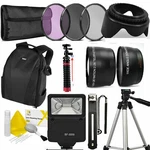 Hd Kit For Nikon D3400 D5600 Wide Angle Lens Telephoto Zoom Backpack Tripod. Fixed Price $129.99.