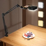 Overhead Phone Mount W/ Rechargeable Selfie Light & Holder, Desk Tripod. Fixed Price $44.78.