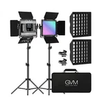 Gvm 850D Rgb Led Video Lights With 2 Softboxes Stand, 360 Full Color. Fixed Price $337.34.