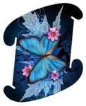 Blue Morpho Butterfly Med 13"/33CM Puzzle Lights Luvalamps Infinity Usa. Fixed Price $10.49.