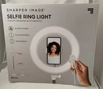 Sharper Image Social Star Selfie Ring Light Adjustable Stand Remote Bluetooth. Fixed Price $59.99.