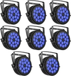8PCS 18X18W Rgbwa Uv Aluminum Alloy Lighting Led Stage Dmx Party Dj. Fixed Price $311.99.