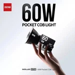 Zhiyun Molus G60 Combo 60W Mini Led Video Cob Light App Control Bi-color Softbox. Fixed Price $136.94.