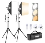 Torjim Led Softbox Lighting Kit, Remote Control, Dimmable, 3000K-7500K. Fixed Price $79.99.
