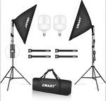 Emart 20"X28" Softbox Lighting Kit With 40W 6500K Led Bulbs. Fixed Price $45.00.