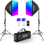 Rgb Softbox Lighting Kit With App Control & 9 Effect Modes, Pack 26W Fcc/ic/ul. Fixed Price $309.92.