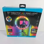 Mobile Selfie Ring Light Bower 10" Rgb Studio Kit Special Effects. Fixed Price $11.54.