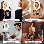 Prosoleg Portable Multipurpose 6 Inch Foldable Led Makeup Mirror And Ring Light. Fixed Price $14.44.