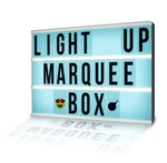 New - 11.75 X 8.75 Aura Color Led Light Up Marquee Sign Tzumi Battery. Fixed Price $15.00.