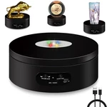Yvv Led Rotating Display Stand, Lighted Base-crystal Glass Art, Black -4.72IN. Fixed Price $23.31.