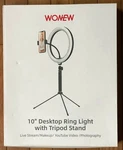 Wonew 10" Selfie Desktop Led Ring Light With Stand Phone Holder For Video Makeup. Fixed Price $29.75.