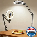 Magnetic Overhead Phone Mount With 10 Ring Light, 5000MAH Flexible Articulating. Fixed Price $57.33.