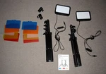Ubeesize Led Video Studio Light Kit With Color Filter & Adjustable Tripod Stand. Fixed Price $36.00.