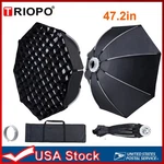 Us Triopo 120CM Octagon Softbox Quick Set Up With Honeycomb Gird For Monolight. Fixed Price $75.19.