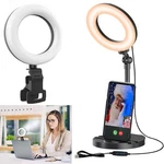 Ring Light With Stand, Desk Clip Upgraded 10W 3000K-6500K Tra.... Fixed Price $48.55.