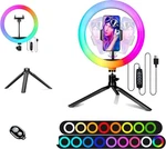 10" Selfie Light With 4" Desktop Tripod Stand & Phone Holder, Led. Fixed Price $22.99.