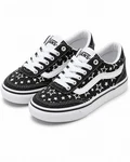 Vans Brooklyn Ls Stars Black White Kids Unisex Canvas Sneakers Size 11. Fixed Price $20.00.