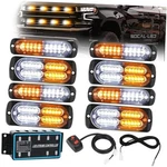 Led Grille Lights For Trucks 8PCS Surface Mount Emergency Amber / White -2. Fixed Price $47.19.