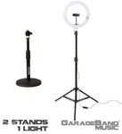 On-stage VLD360 Led Ring Kit, 2 Stands, 1 Light, Bluetooth Remote. Fixed Price $44.99.