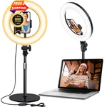 Ring Light With Stand - 10.5'' Desktop 10.5INCH Black. Fixed Price $66.98.