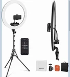 Neewer RP18B Pro 18" Ring Light W/tripod & Phone Holder, 45W, Black. Fixed Price $115.00.
