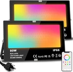 Led Flood Outdoor 800W Equivalent 8000LM Smart Rgb Landscape Lighting With. Fixed Price $149.71.