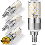 Aolang E12 12W Led Candelabra Bulbs, 100W Eq, Warm White (4PK). Fixed Price $27.99.