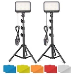 Ubeesize Led Video Light Kit, 2PCS Dimmable Continuous Assorted Styles. Fixed Price $51.13.