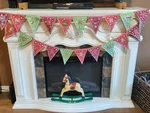 Merry Christmas Garland, Glow The Dark Fabric Bunting, Wall Hanging. Fixed Price $12.00.