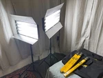 Impact FRC-4 Ready Cool Movie Lights (2) With Kino-flo Lamps. Fixed Price $150.00.