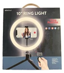 Vivitar 10-INCH Streaming Essentials Led Ring Light With Spider Tripod And Phone. Fixed Price $15.00.