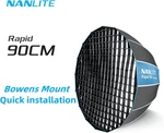 Nanlite Rapid 90CM Bowens Mount Quick Release Parabolic Softbox With Honeycomb. Fixed Price $169.00.