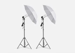 Emart Photography Umbrella Lighting Kit, 400W 5500K Cheap Lightbulbs. Fixed Price $29.99.