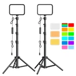 Ubeesize 2-PACK Rgb Photography Lighting, Studio Lights With Adjustable Tripo.... Fixed Price $62.84.
