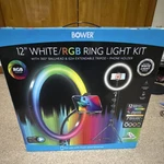 Bower 12" Led Rgb Ring Light Kit, 360 Ball Head, 62IN Tripod, Remote, Usb. Fixed Price $12.99.