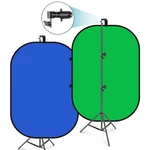Neewer 5'X7' Chromakey Blue-green Collapsible Backdrop With Support Stand Kit. Fixed Price $89.99.