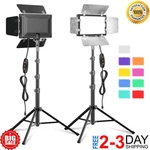 2 Pack Led Video Photography Lighting Kit With 54'' Tripod Stand, Dimmable 5600K. Fixed Price $58.95.