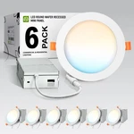 Asd 6 Pack Led Recessed Lighting Inch 12W, Cct 2700K-5000K CRI90+, Ic Rated. Fixed Price $70.47.