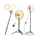Todi 12" Light With 63" Extendable Tripod Stand, Selfie Ringli... Fast Ship. Fixed Price $51.53.