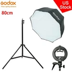 Us Godox 80CM 32" Octagon Umbrella SOFTBOX+2M Light Stand+s-bracket Fr Speedlite. Fixed Price $54.99.