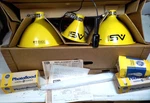 New Vintage Smith Victor Photography Studio Lights Tripod Kit 910UL Yellow Box. Fixed Price $90.00.