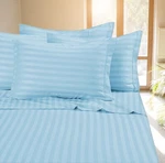 Fine 400 Thread Count 100% Cotton Sateen Bed Sheet Dobby Stripe. Fixed Price $29.99.