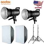 Us 2*GODOX SL-60W 5600K Studio Led Video Light BOWENS+60*90CM Softbox Stand Kit. Fixed Price $266.80.