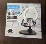 Merkury Vlog Cast Studio Kit - Foldable Phone Stand, Led Ring Light **new Open**. Fixed Price $6.88.