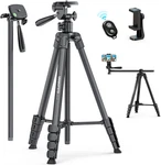 73"-PHONE-TRIPOD-WITH-HORIZONTAL-OVERHEAD, Selfie Stick/tall Travel Stand. Fixed Price $25.99.